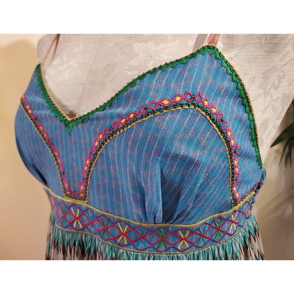 Anthropologie Tanvi Kedia NWOT Sunset District Beaded Maxi Dress Womens Size 2P - Picture 10 of 16